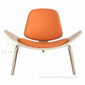 Replica Hans J Wegner Style Shell Lounge Chair